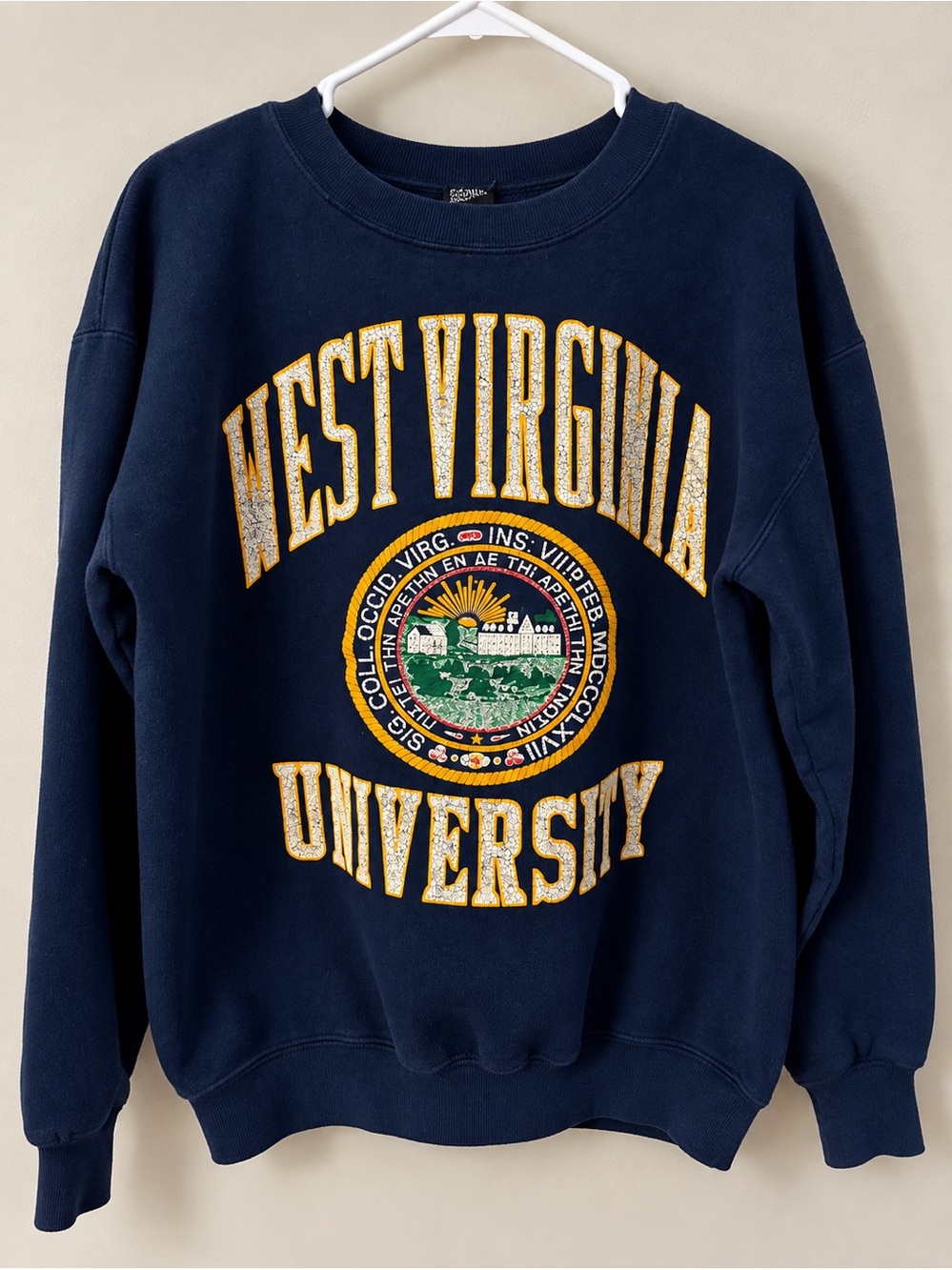 Vintage West Virginia University Navy Crewneck Sweatshirt